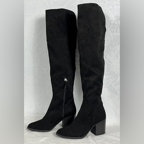 NWT LUKE OVER THE KNEE BLACK BOOTS FROM NORDSTROM SIZE 10 - Picture 1 of 5